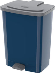 Cosmoplast 44L Step-On Waste Bin With Pedal, Pearl Silver - 17-Liters Pearl Blue