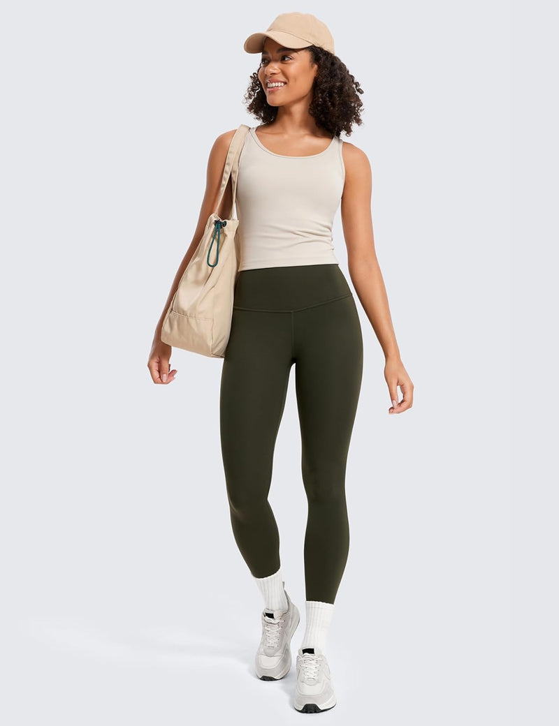 CRZ YOGA Women's Butter Luxe Leggings 25 Inches - High Waisted Buttery Soft Comfort Lounge Leggings