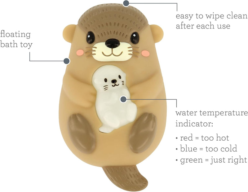 Infantino Right Temp Light Up Otter Bath Toy - Temperature Indicator & Floating Bath Toy