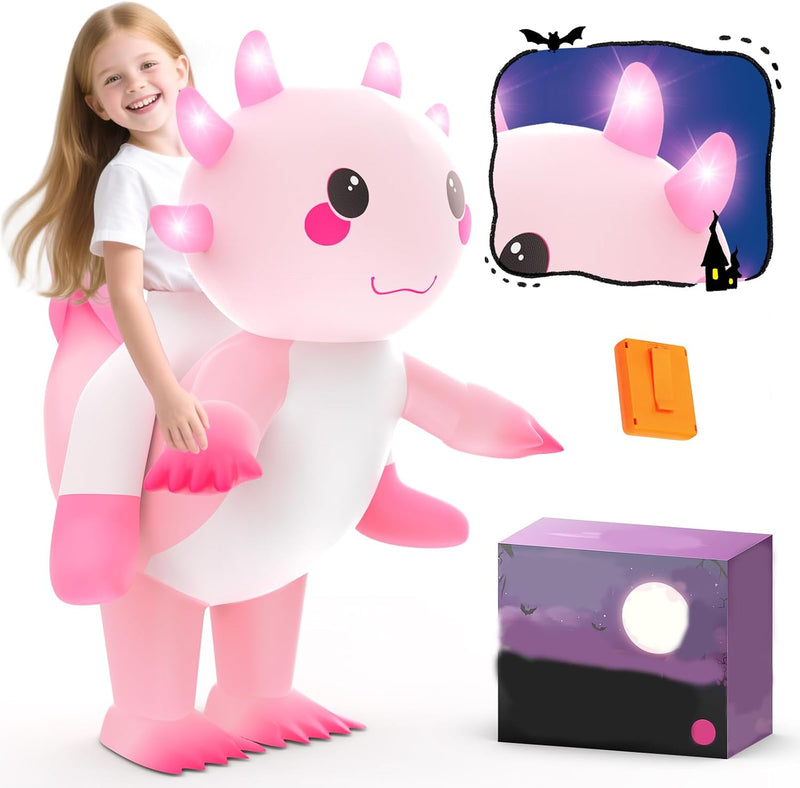 Skirfy Inflatable Costume for Kids - Axolotl