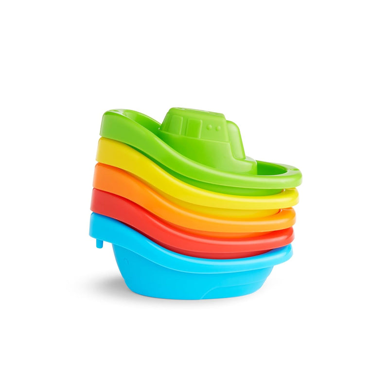 Munchkin 5-Pack - Fleet of Colorful Bath Boats – Fun & Educational Bath Toy Set
