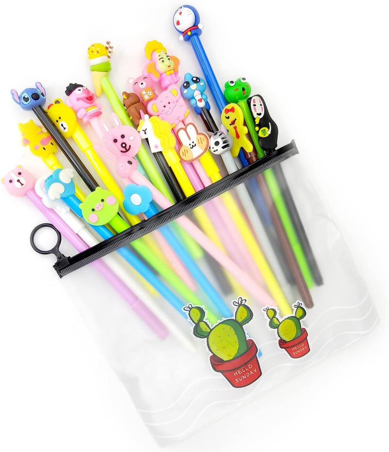 20 Pieces Cute Cartoon Animal Writing Pens - Cool Unicorn Fun Pens for Kids, School and Office Supplies
