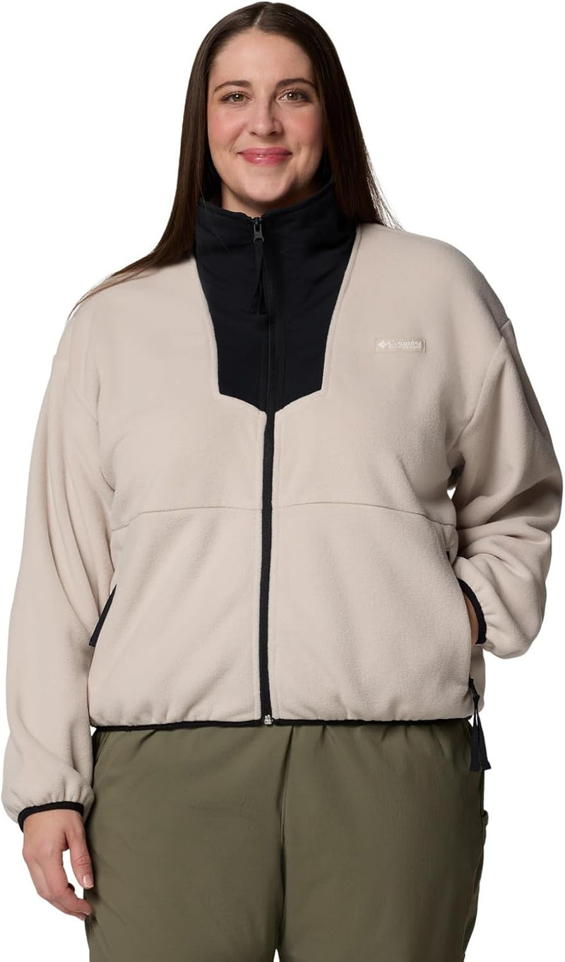 womens Sequoia Grove Full Zip Fleece - Dark Stone/Black