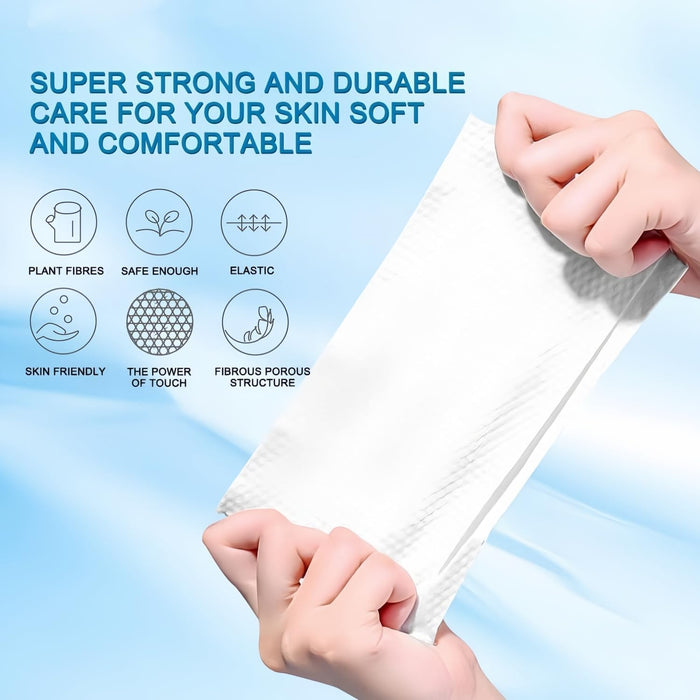 3 Packs Disposable Face Towel ，Lint-Free Biodegradable Clean Towels, Soft Dry Wipe Facial Tissue,for Cleaning Face Makeup Removing Travel
