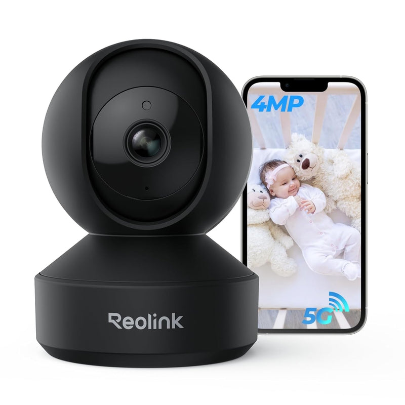 REOLINK E1 Pro HD Plug-in Home Security Indoor Camera with 2.4/5 GHz Wi-Fi, Auto Tracking, Smart Person/Pet Detection, Multiple Storage Options, Ideal for Baby Monitor/Pet Camera/Elderly