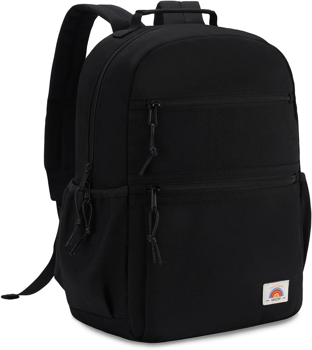 School Bag for Teen,Vaschy Lightweight Water Resistant Kids Toddller Backpack Boys Girls Plain Color-block Kids Bookbag Daypack with Two Sizes