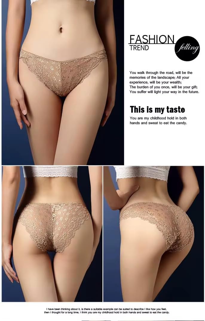 7 - Pcs 5- Pcs 8 Pcs Womens Underwear Seamless Bikini Lace Underwear Low Rise Panties Briefs Lace
