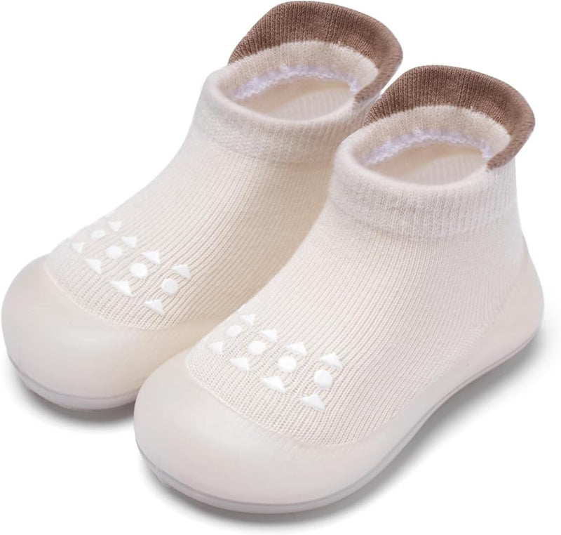 Bearbay Baby Sock Shoes Baby Walking Shoes Infant Non-Slip Breathable Slippers with Soft Rubber Sole Baby Boys Girls Sneakers