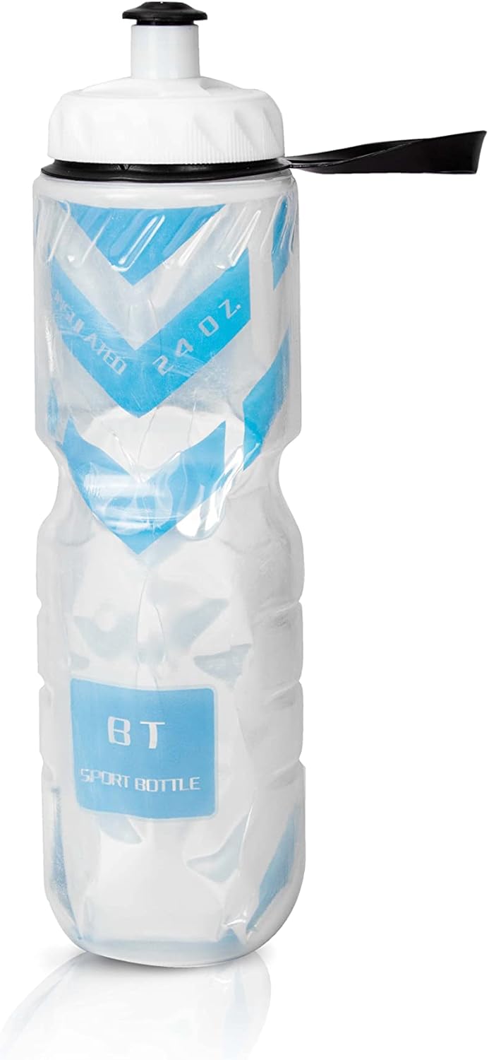 Spartan Water Bottle 650 ml Blue LeakProof FastFlow Spout Wide Mouth Open Top BPA Free Dishwasher Safe Silicone Grip Durable Fitness Hydration Bottle Cycling Outdoor Sports SP9100