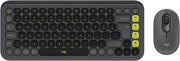 Logitech POP ICON COMBO, Bluetooth keyboard and mouse combo, comfortable typing, programmable keys and buttons, quiet clicks, Easy-Switch up to 3 devices - Graphite