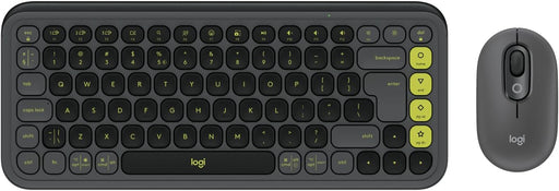 Logitech POP ICON COMBO, Bluetooth keyboard and mouse combo, comfortable typing, programmable keys and buttons, quiet clicks, Easy-Switch up to 3 devices - Graphite