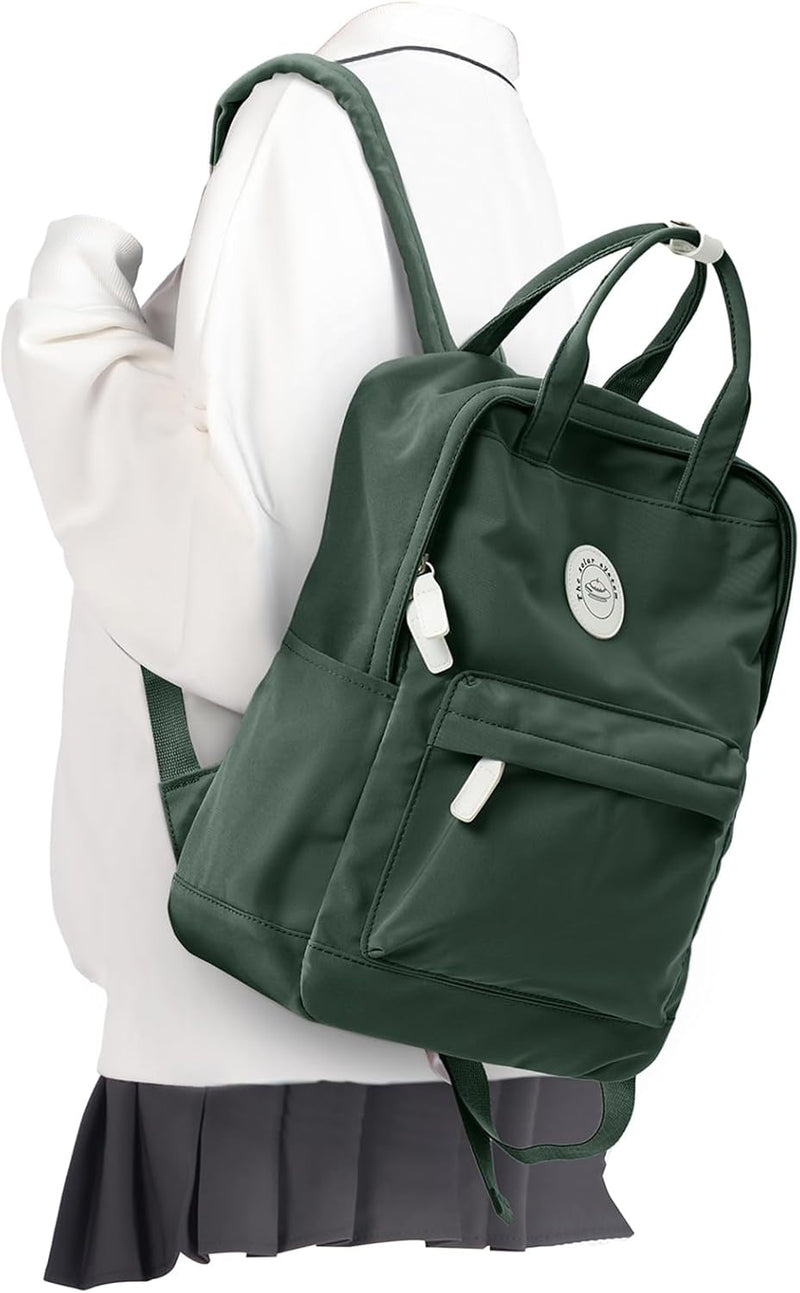School Backpack For Girls Boy High School Middle Bookbag Lightweight Waterproof Small Backpack For Women - A5-green