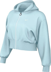 womens W Nsw Nk Chll Ft Fz Hdy Hooded Full Zip Ls Top - GLACIER BLUE/(SAIL)
