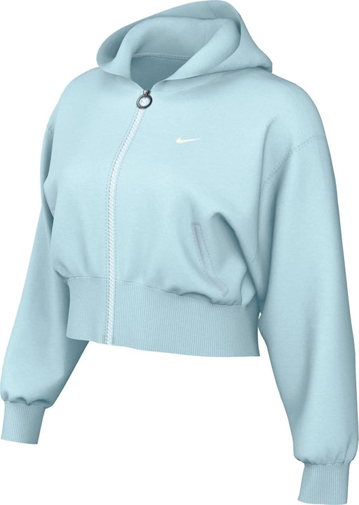 womens W Nsw Nk Chll Ft Fz Hdy Hooded Full Zip Ls Top - GLACIER BLUE/(SAIL)