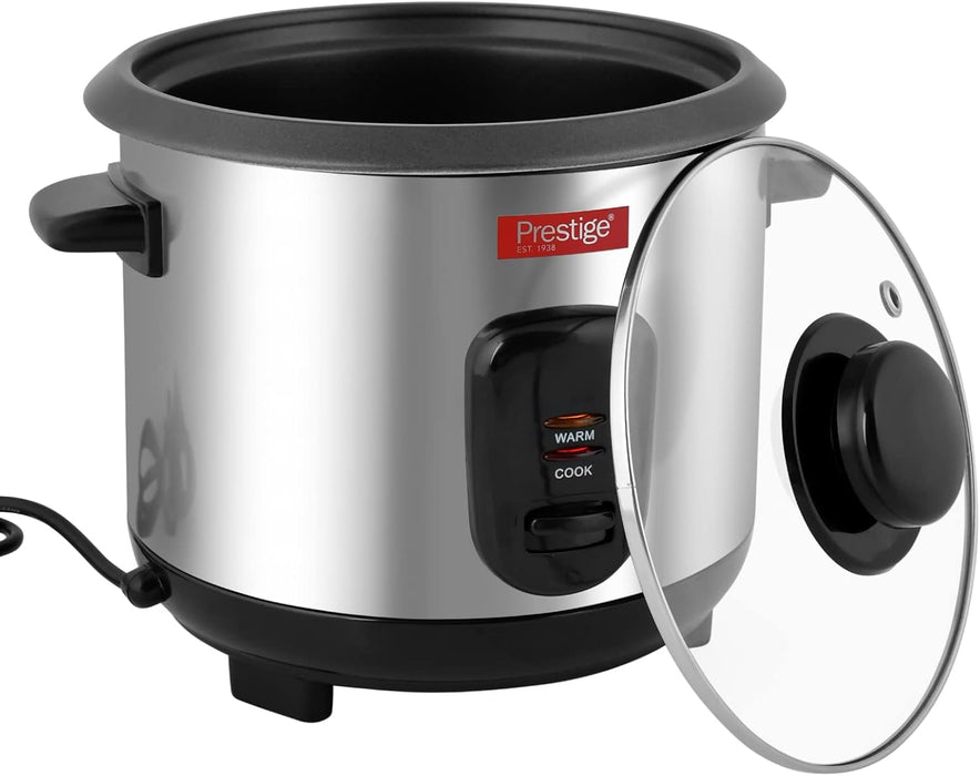 Prestige Rice Cooker, 1.2 Ltr, Stainless Steel Body, Auto Power Off And Keep Warm Function -PR7501"Min 1 year manufacturer warranty"
