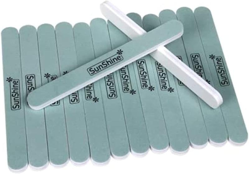 Sunshine Nail Shine Buffer Nail File 600/3000 Grit, 15 Pieces, Two-Sided Manicure and Pedicure Tools
