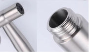 EnticeGoods | Handheld Bidet Sprayer Shattaf Cloth Diaper Toilet Sprayer Stainless Steel Brushed Bathroom Shower (Button handle)