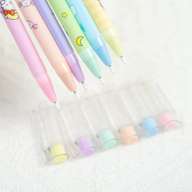 12 Pcs Anime Pens Cute Black Rabbit Gel Pens Set, Cartoon Ballpoint Pens School Supply Set, Cute Animal Pens for Girls Boys Kids, Gift for Birthday Children's Day