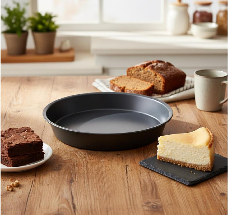 Non-Stick Round Cake Pan 24cm with Lock Baking Pan Leakproof Oven Bakeware for Cakes, Cheesecakes & Desserts