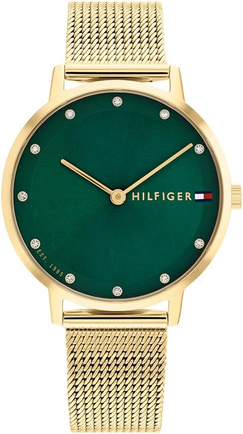 Women's Blue Dial Stainless - Gold / Green