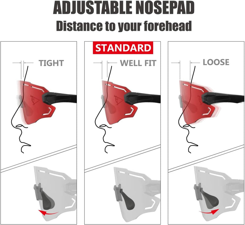 RT100 RIDE YOUR WAY Professional wrap around Frameless Cycling Sunglasses for Men and Women