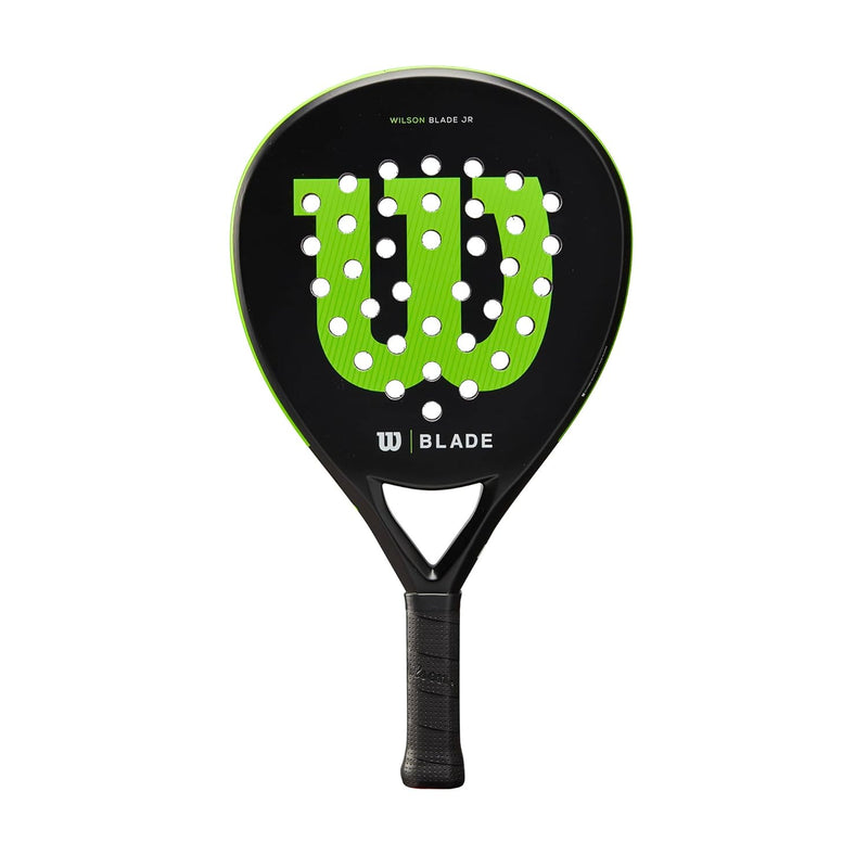 Wilson Padel Racket Blade Junior v2, Fibreglass, 300 g, Head Size: 439 cm?, Black/Neon Green
