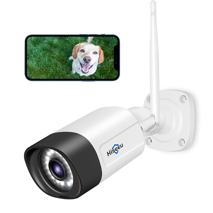 Hiseeu 【5MP, Wireless Pro Security Camera Wireless Outdoor, Home Security, Spotlight Color Night Vision, 2.4Ghz & 5Ghz Wi-fi, SD Card and Cloud Storage Supported, Work with Alexa…