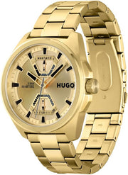 Hugo EXPOSE Men Watch, Analog - Gold