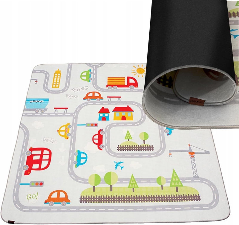 Hamur Home Baby Play Mat Non-slip Play Mat Foldable Crawling Mat Kids Baby Mat 150 X 150 Cm For Kids Room Playroom Washable Machine Washable Kids Carpet (Animals)