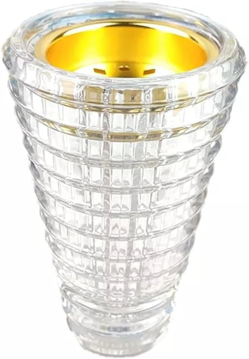 Alsaqer Bakhoor Burner Oud burner Incense Bakhoor Charcoal Incense Burner مبخرة عود,مبخرة بخور Frankincense Burner Madkhan Handheld Bakhoor Gold Incense Burner Crystal Luxury (Clear)