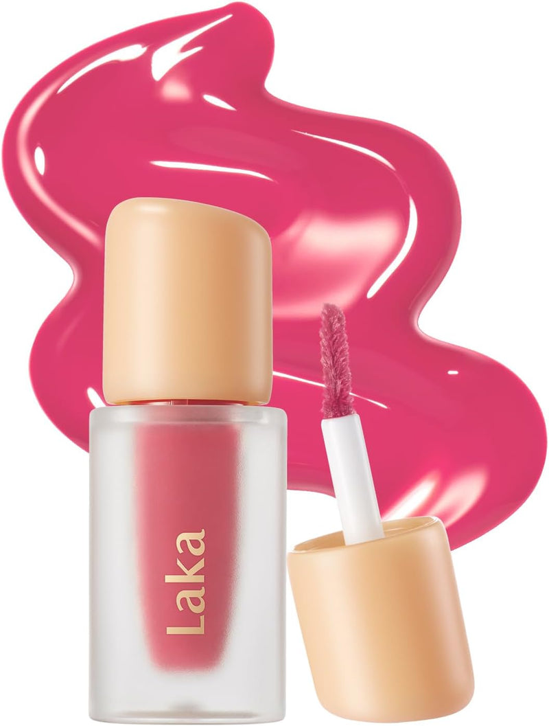 Fruity Glam Lip Tint Mini, 1.9g/0.07oz, Glowing Lip Stain with Wide Color Spectrum, Hydrating & Lightweight Texture, Long-Lasting Bold Stain, Non-Sticky, Vegan, K-Beauty (102 Dewy) - #118 Adore