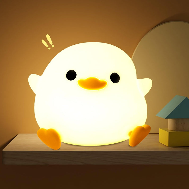 OkiyiD Duck Night Light, Cute Duck Gifts for Girl, Duck Lamp Gifts Dorm Decor Lamp for Nursery, ABS+SIL, Touch Control, Portable and Rechargeable Dimmable, Birthday Gifts for Boys Girls (DoDo Duck)