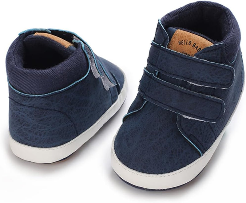 E-FAK Baby Shoes Boys Girls Infant Sneakers Non-Slip Rubber Sole Toddler Crib First Walker Shoes