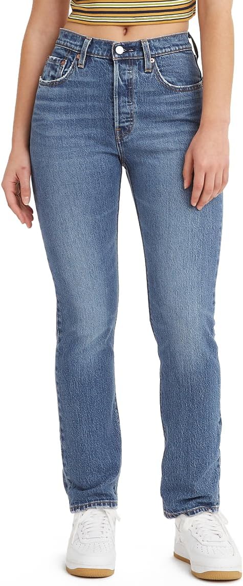 Womens 501 Jeans For Women Jeans - Med Indigo - Worn In