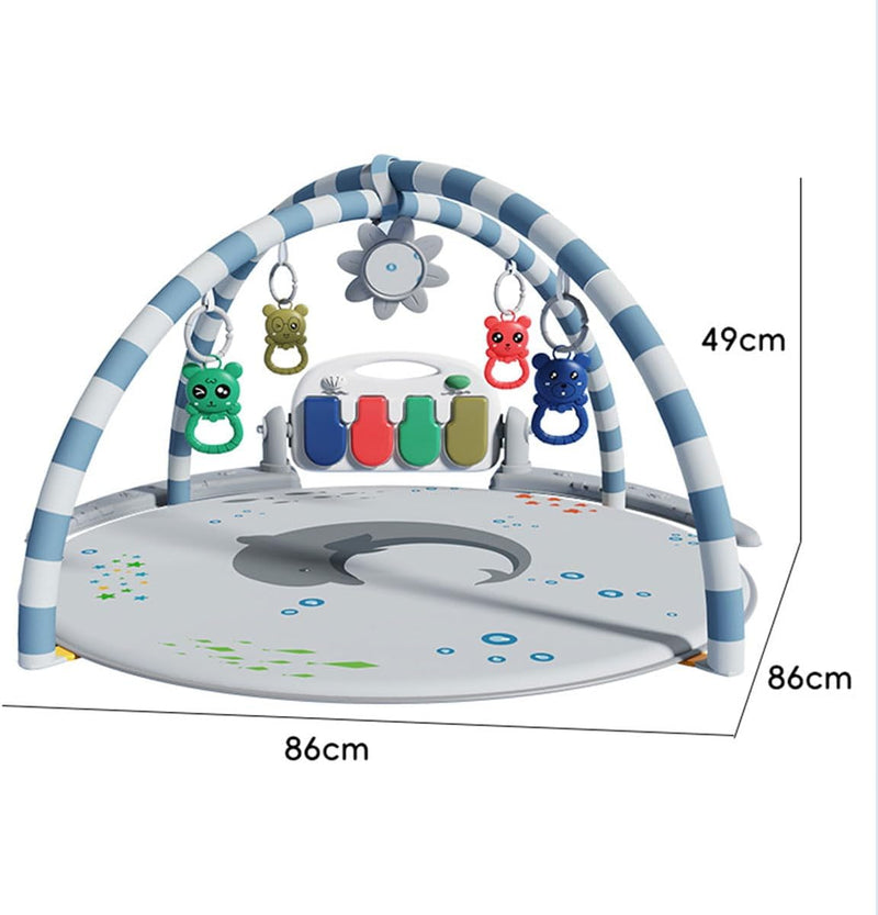ECVV Baby Musical Gym & Crawling Mat Toy for Infants 3M+ Months with Height Ruler Color: Green