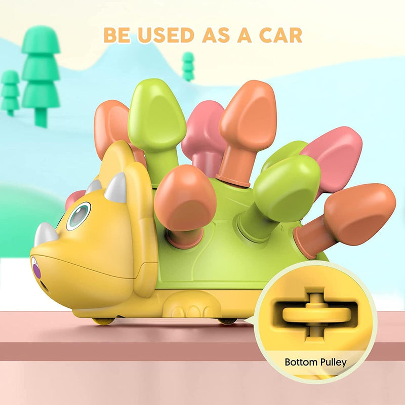 BABYG Baby Sorting Toys for Gift for 6 9 12 18 Months 1 2 3 Year Old Boys Girls, Hedgehog Fine Dinosaur Toys for Baby Counting Toys Kids One Two Year Old