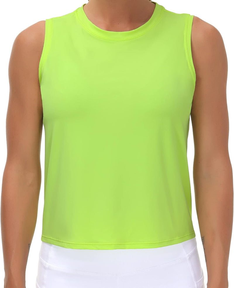 THE GYM PEOPLE Ice Silk Workout Tops for Women Quick Dry Muscle Gym Running Shirts Sleeveles