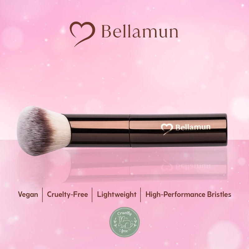 Bellamun Professional Makeup Brushes | Vegan & Cruelty-Free | High-Performance Tools for Foundation, Blush, Bronzer, Contour, Concealer & Powder Application (Dual Tip Pro Makeup Brush)