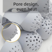 Silicone Egg Boiler Rack, Freestanding Egg Boiler, Egg Cooker, Hard Boiled Egg Boiler, Storage and Egg Rack, Holds 6 Eggs, Kitchen Silicone Egg Boiler Gadget, Gray