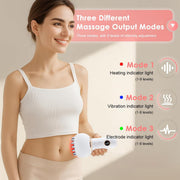 HANNEA Lymphatic Drainage Massager & Anti-Cellulite Tool for Legs, Arms, Belly Sculpting Machine with Microcurrent, Light, Heat, Vibration Reduces Stretch Marks Rechargeable White