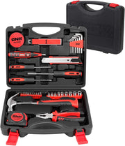 DNA MOTORING 39-Piece Household Tool Set General Repair Small Hand Tool Kit Storage Case for Home Garage Office College Dormitory Use, Green, TOOLS-00010 - Red Electronic Repair Kit