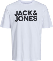 Mens Jjeorganic Basic Tee Ss O-neck Mp T-Shirt (pack of 1) - Grey / white