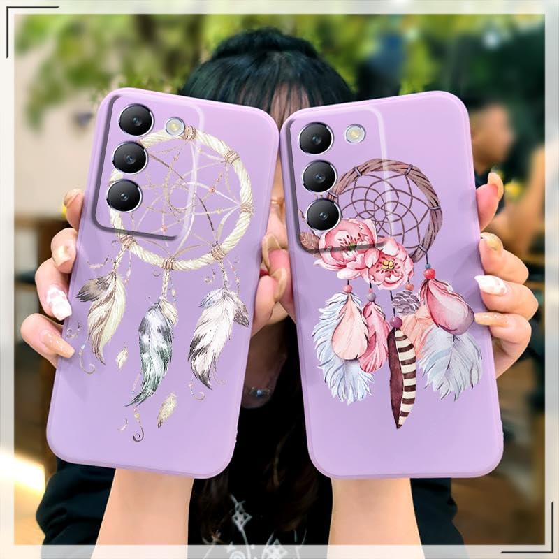 Lulumi-Phone Case For VIVO Y100 5G Indonesia/Y200E 5G/V30 Lite, phone cover Silicone mobile phone case Solid color protective cell phone cover Durable Skin feel silicone Soft Case