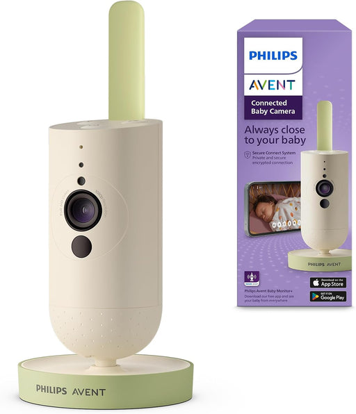 Philips Avent Connected Baby Camera with App, Private and Secure Encryption, Audio, 2x Zoom, Night Vision, VOX, Intercom, Lullabies and White Noise (Model SCD643/26)