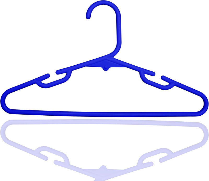 ZOBER Plastic Baby Hangers Non-Slip Toddler & Kids Hangers Durable, Lightweight, Slim & Space-Saving Perfect for Shirts, Pants, Outerwear Holds Up to 5.5 lbs Closet Organization(10Pack, White)