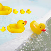 Rubber Duck Family Bathtub Toy, Bath Duck Toys 4 Pcs Rubber Duck Family Squeak Ducks Baby Shower Toy for Toddlers Boys Girls (Mother Child Ducks)