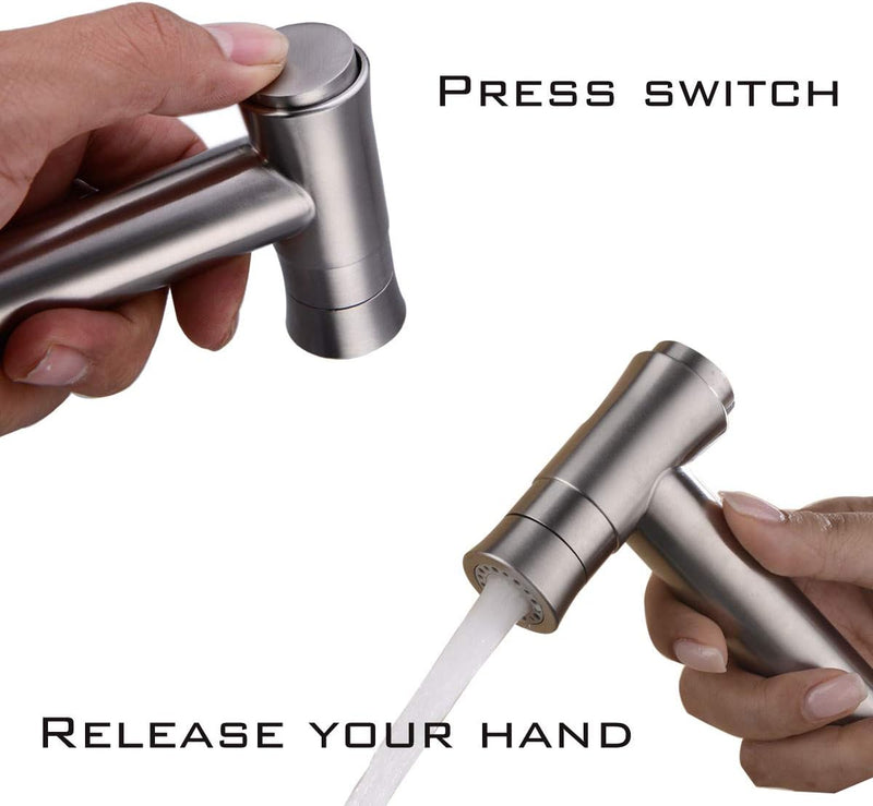 TRUSTMI Toilet Concealed Hot and Cold Bidet Spray Set, Brass Hand Held Warm Water Sprayer Shattaf,Chrome