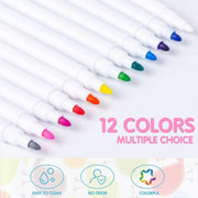 McMola Erasable Doodle Books, Double-Sided Kids' Drawing Writing Boards with 12 Coloring Pens, Portable Early Learning Drawing Pad Travel Toys Birthday Gifts for 3-8 Year Old Boys Girls (Pink)