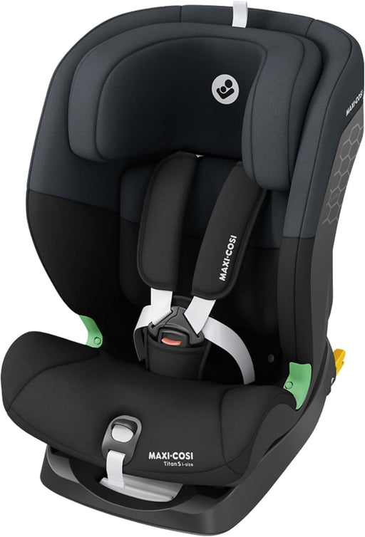 Maxi-Cosi Titan S i-Size Child Car Seat, Multiple Recline Positions, G-CELL Side Impact Protection, 5-Point Safety Harness, 15 Months to 12 Years, Tonal Graphite, 2 Year Warranty - Tonal Black