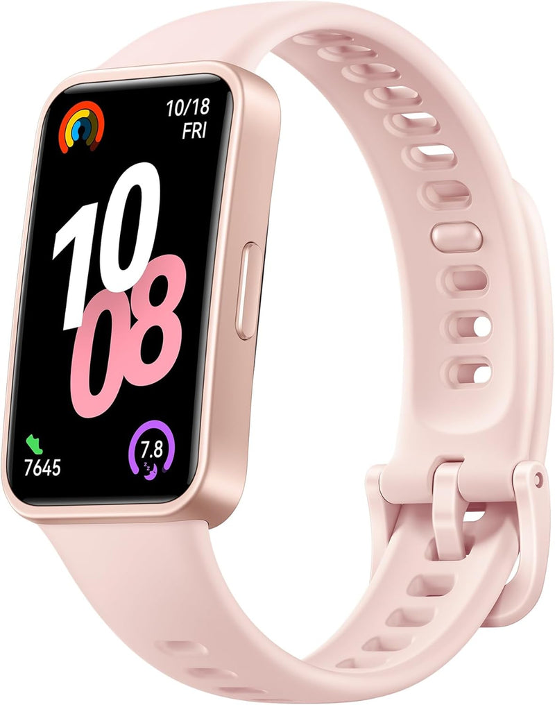 Band 10 Smart Watch, Metallic Design and Comfortable Wearing, Pro-level Sleep Analysis, Emotional Health Aid, 100 Workout Modes, Robust Battery Life, IOS and Android, Pink - Pink